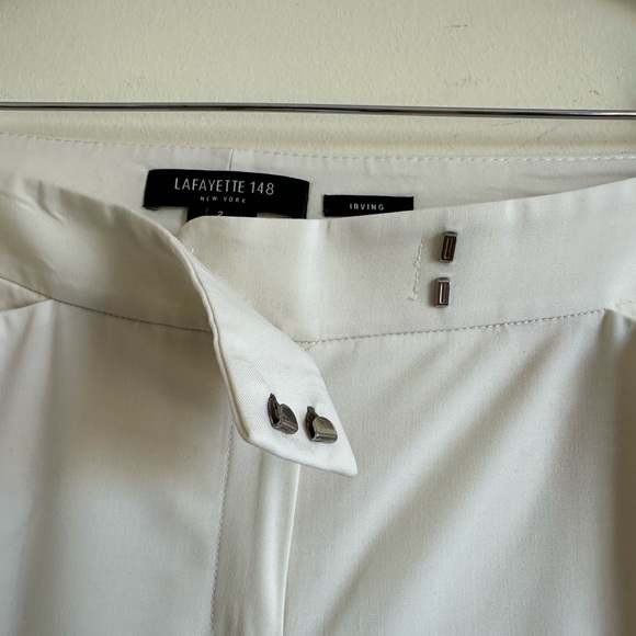 Lafayette 148 || Woman’s Cream Ivory Lrving wool Stretch Pants size 2 - Picture 14 of 15